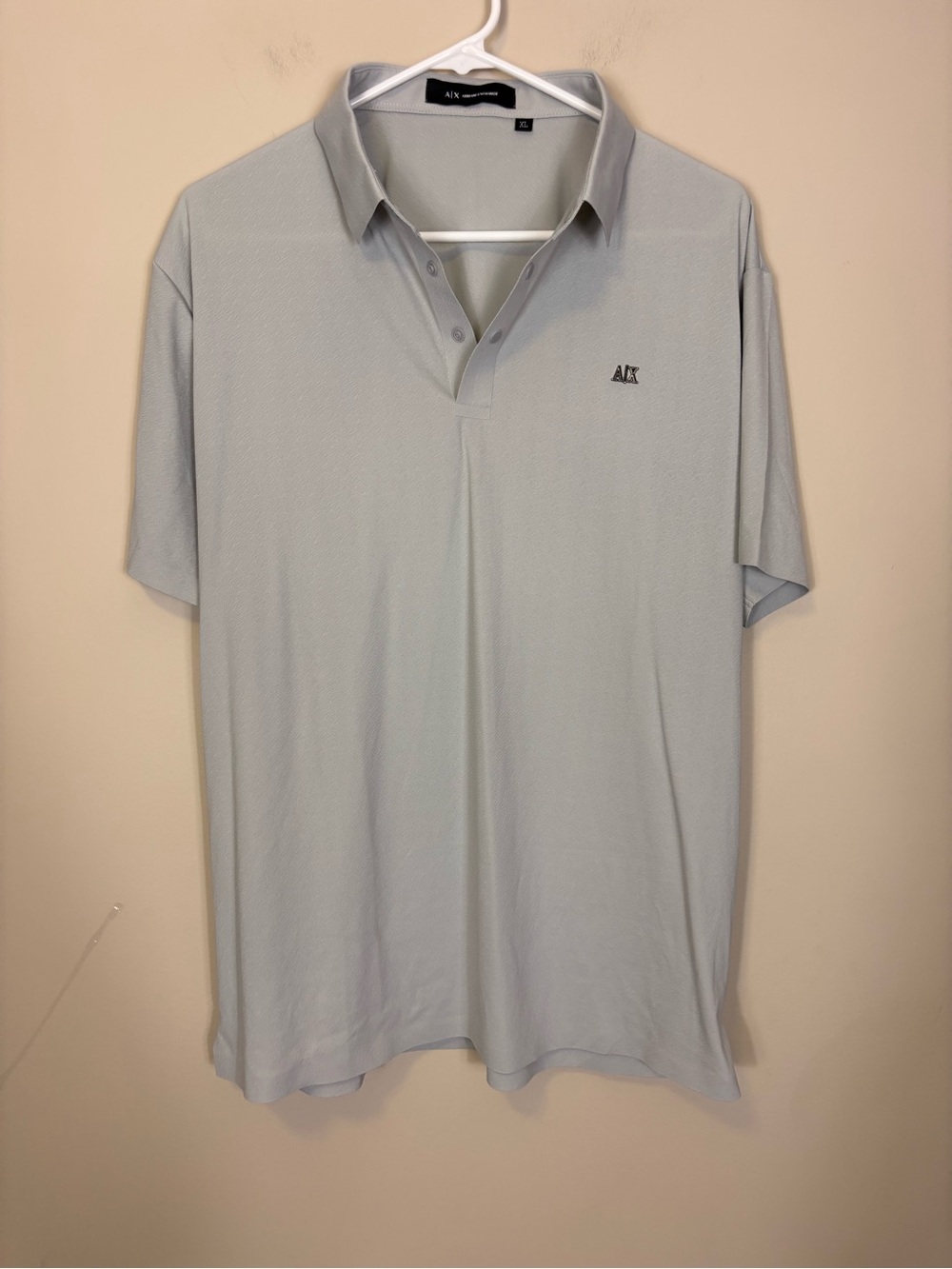 A/X Armani Exchange Light Gray Men's Polo with Subtle Logo XL